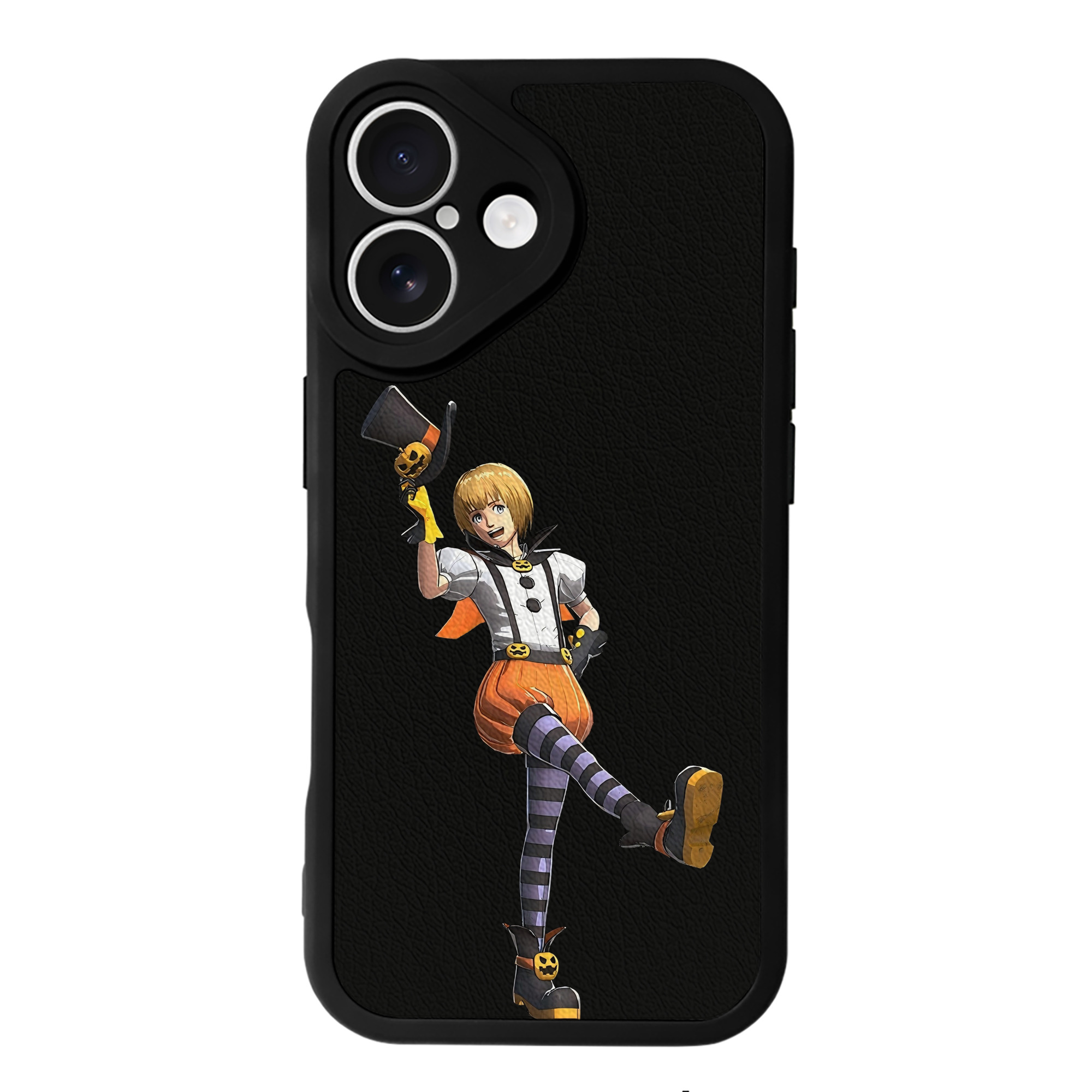 （画像用） 進撃の巨人 アルミン·アルレルト Attack on Titan Armin Arlert 【iPhone 16シリーズ対応】シリコンスマホケース（レザー調） 材質：シリコン
